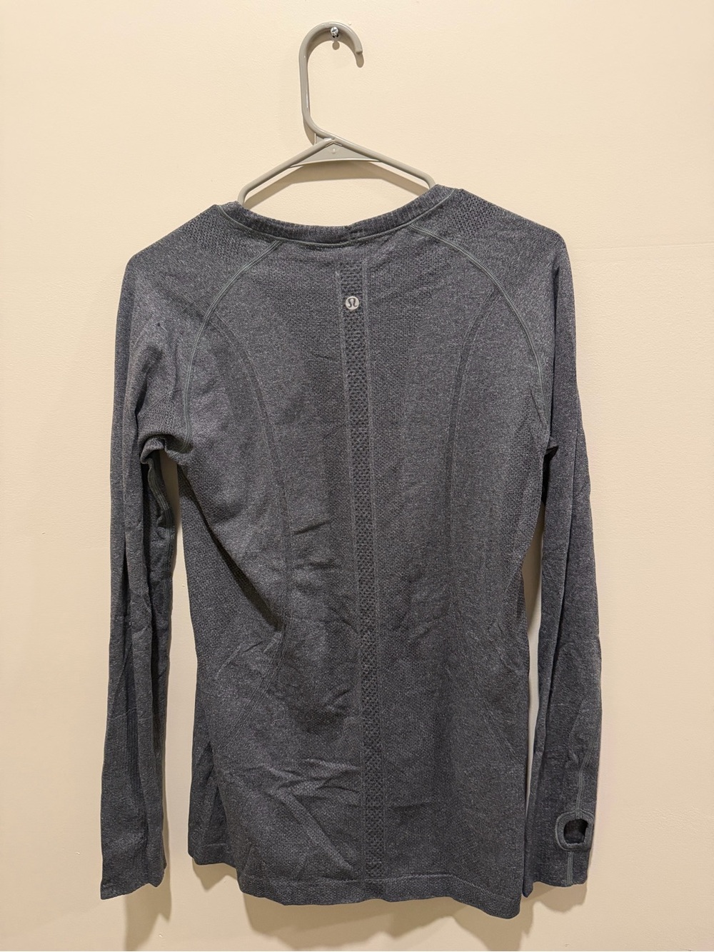 Lululemon Race Your Pace Long Sleeve Coco Pique Black Size 10 Rulu